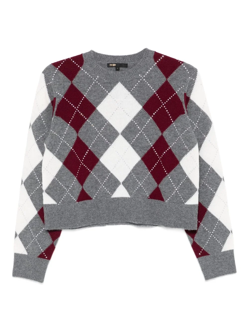 argyle-print sweater - 1