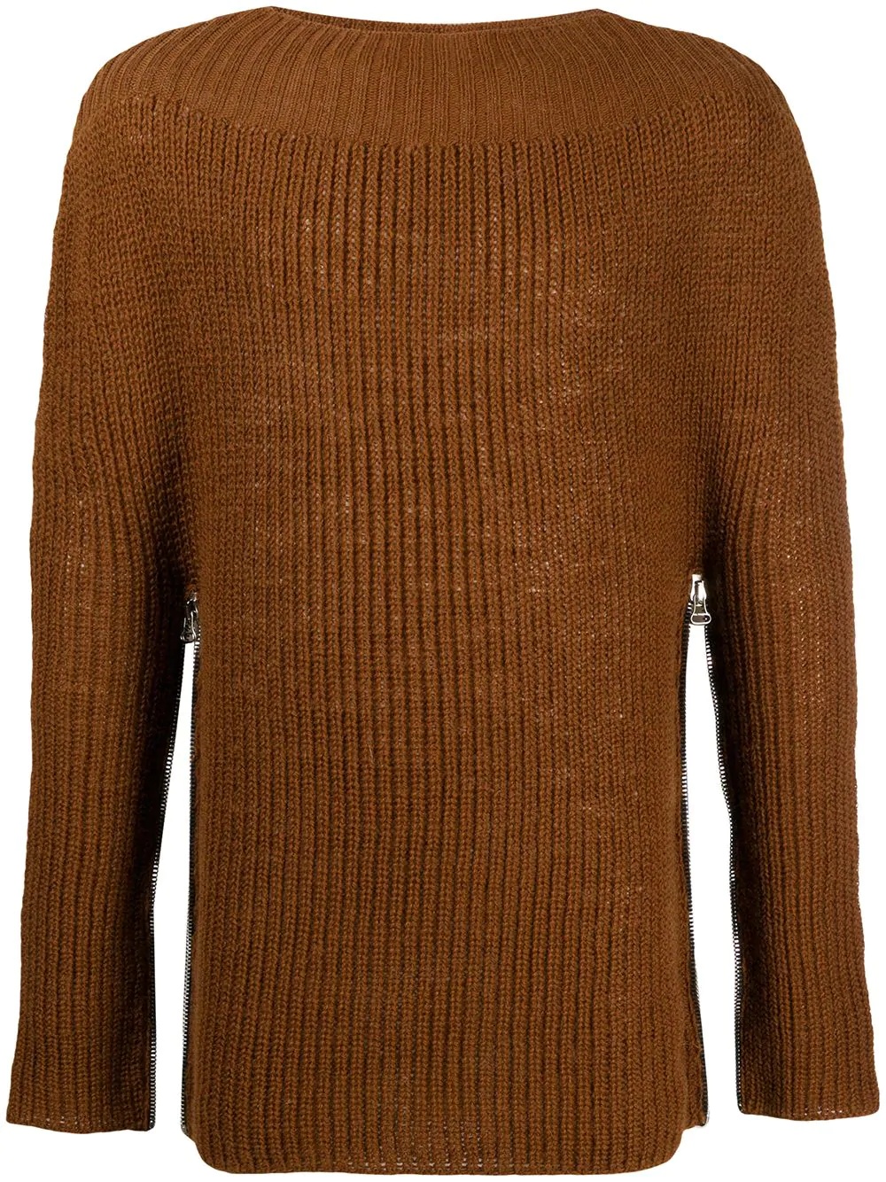 boat neck knitted jumper - 1