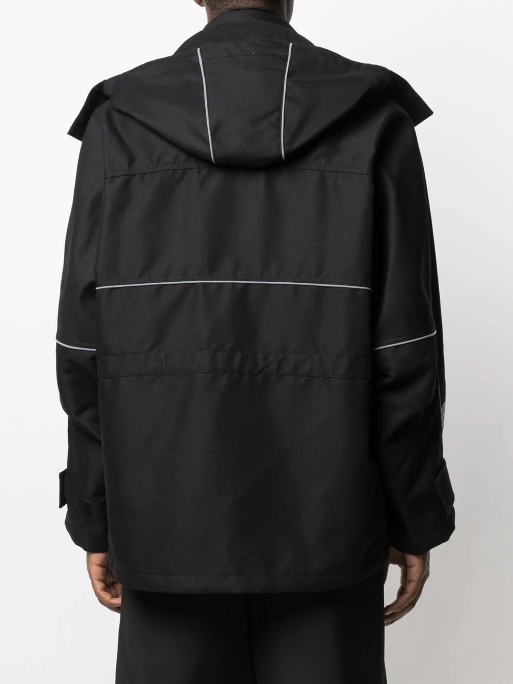 Dark Blooming-print hooded jacket - 4