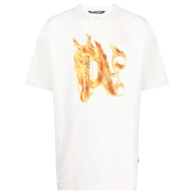 Burning monogram-print T-shirt - 1