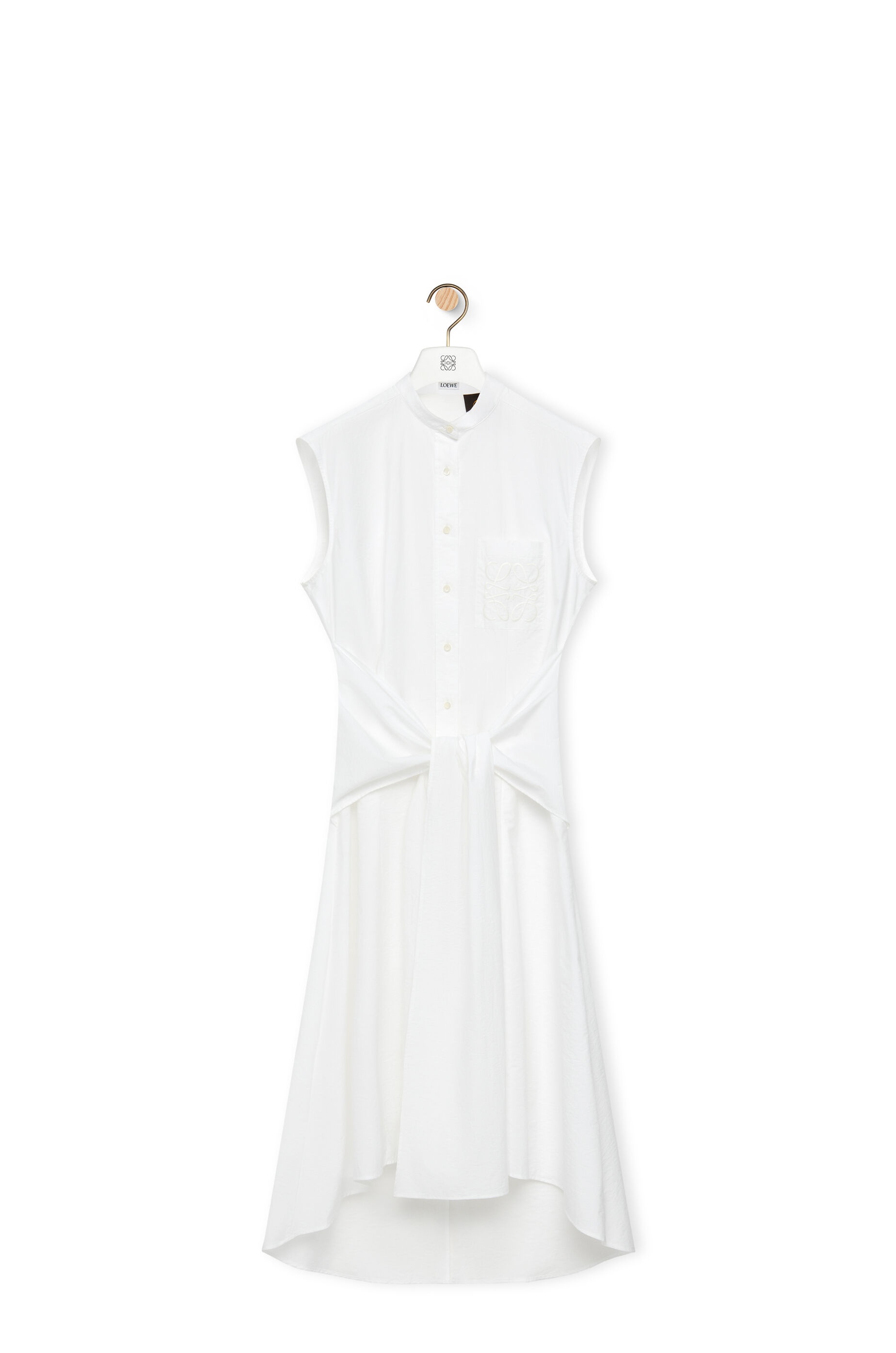 Knot shirt dress in cotton - 1
