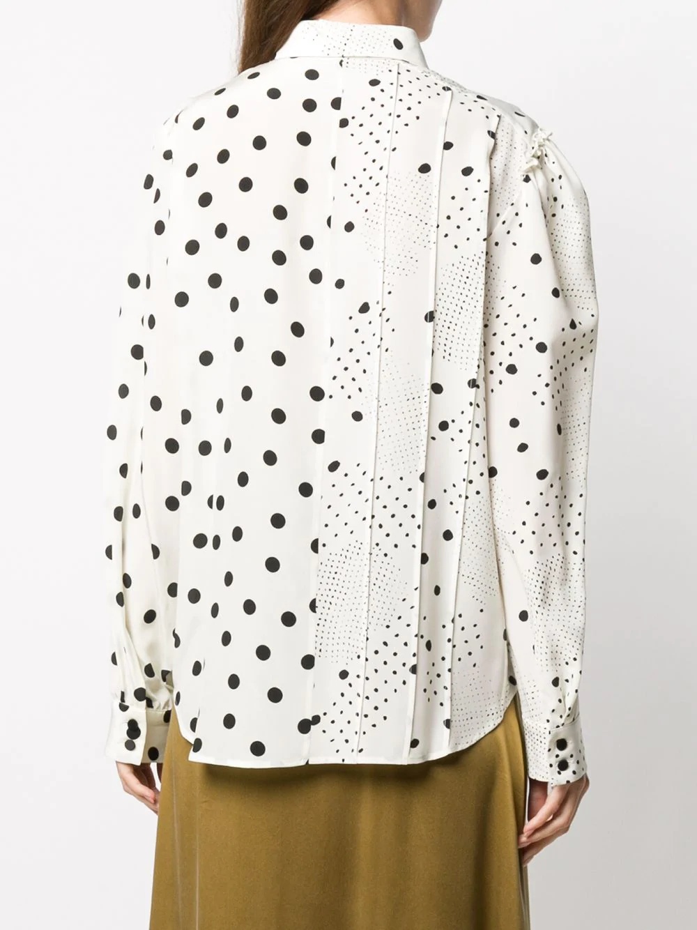 polka dot long-sleeve shirt - 4