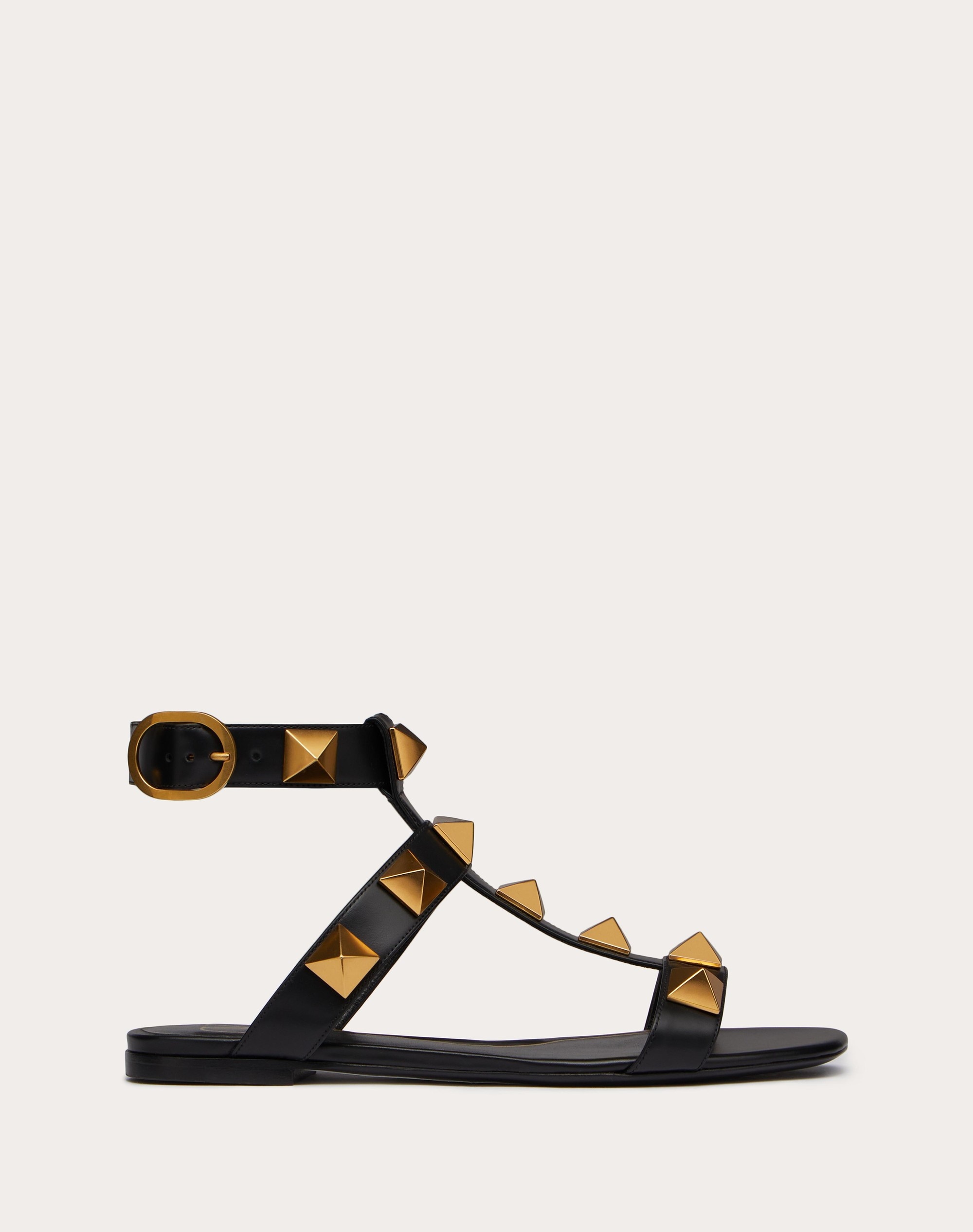 ROMAN STUD FLAT CALFSKIN SANDAL - 1