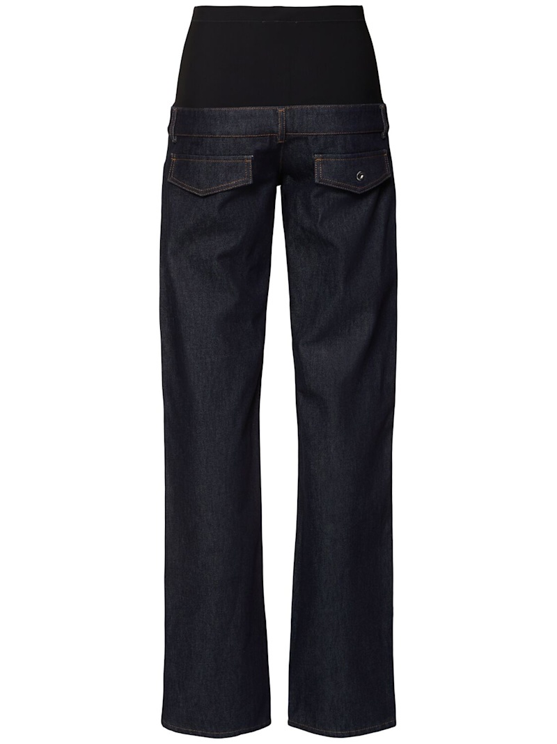 Jersey hybrid denim jeans - 5