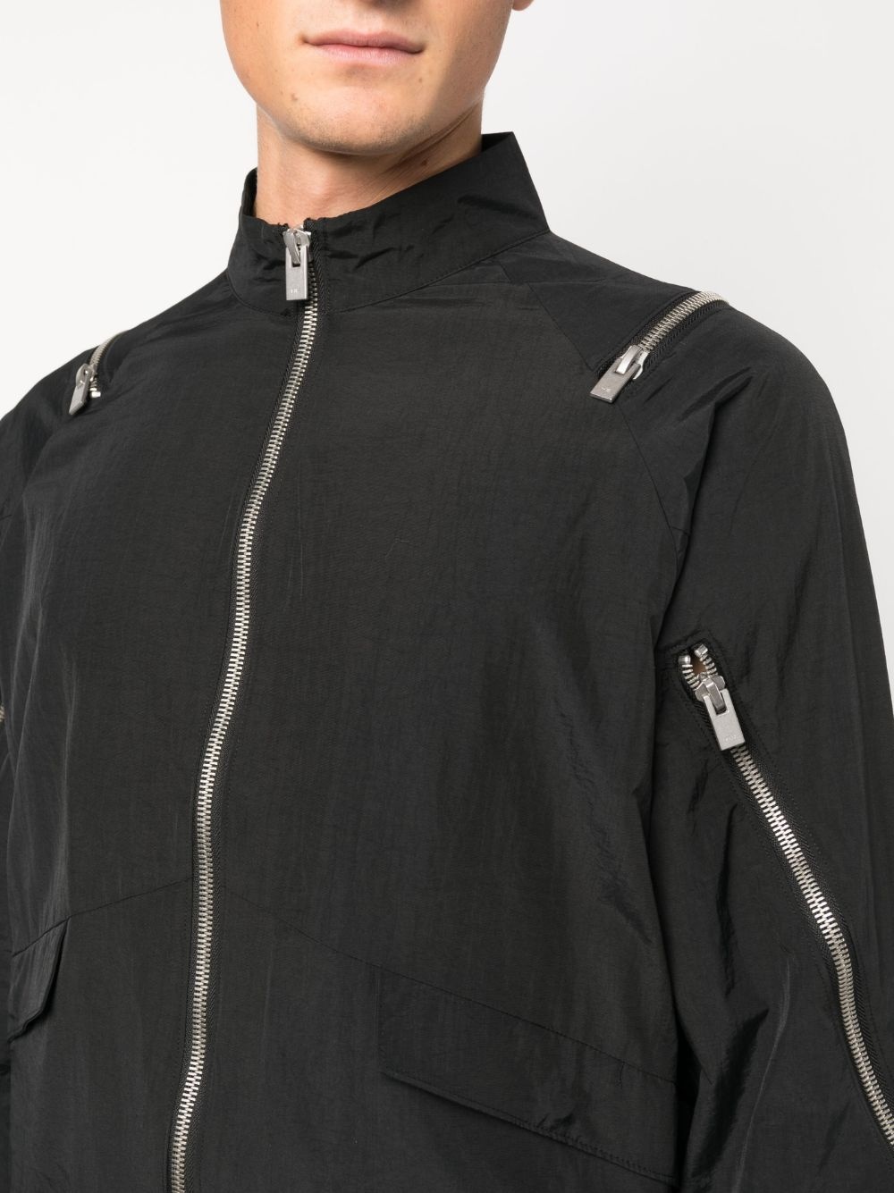 decorative zip-detail jacket - 5