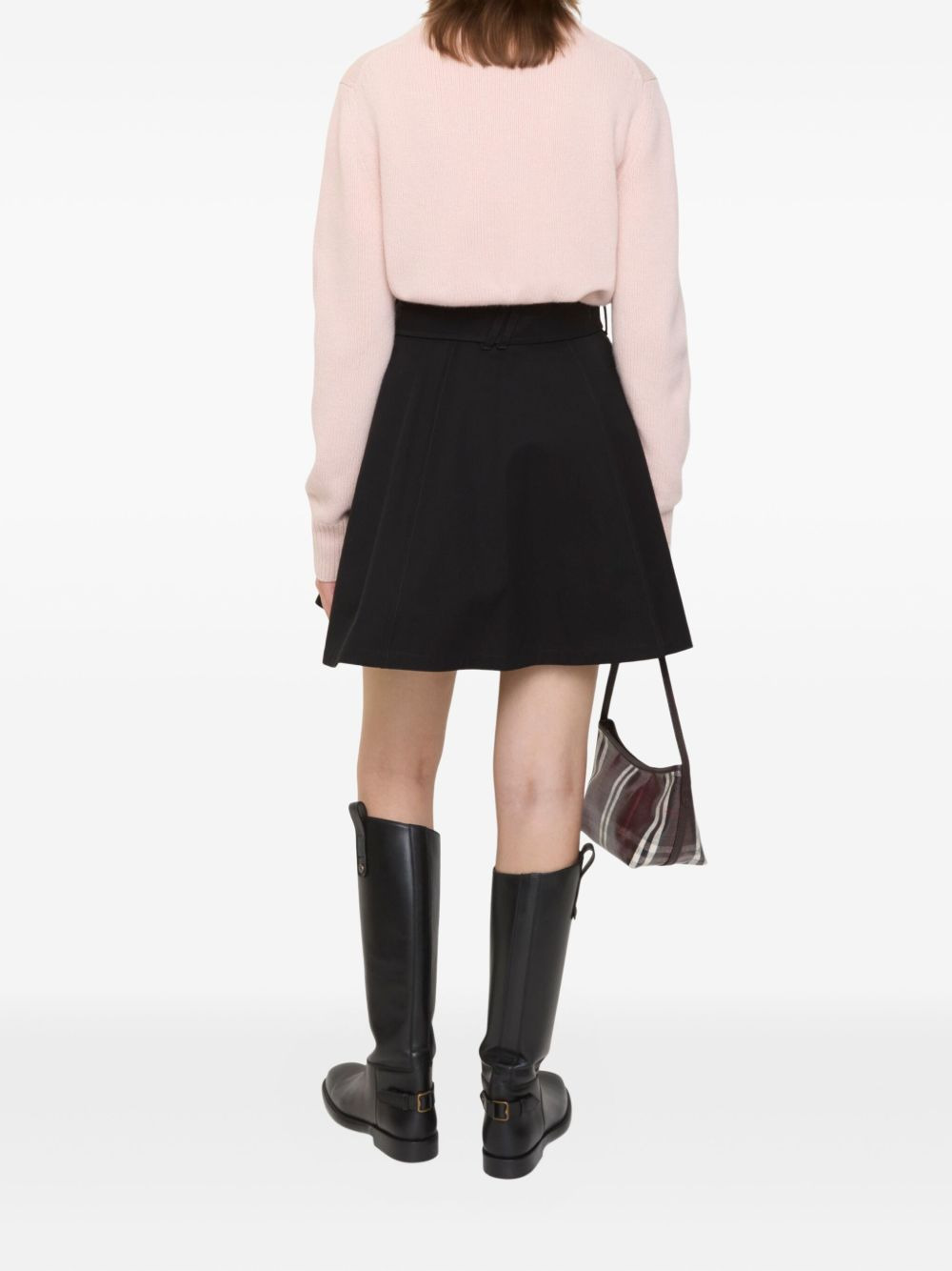 belted leather skirt - 2