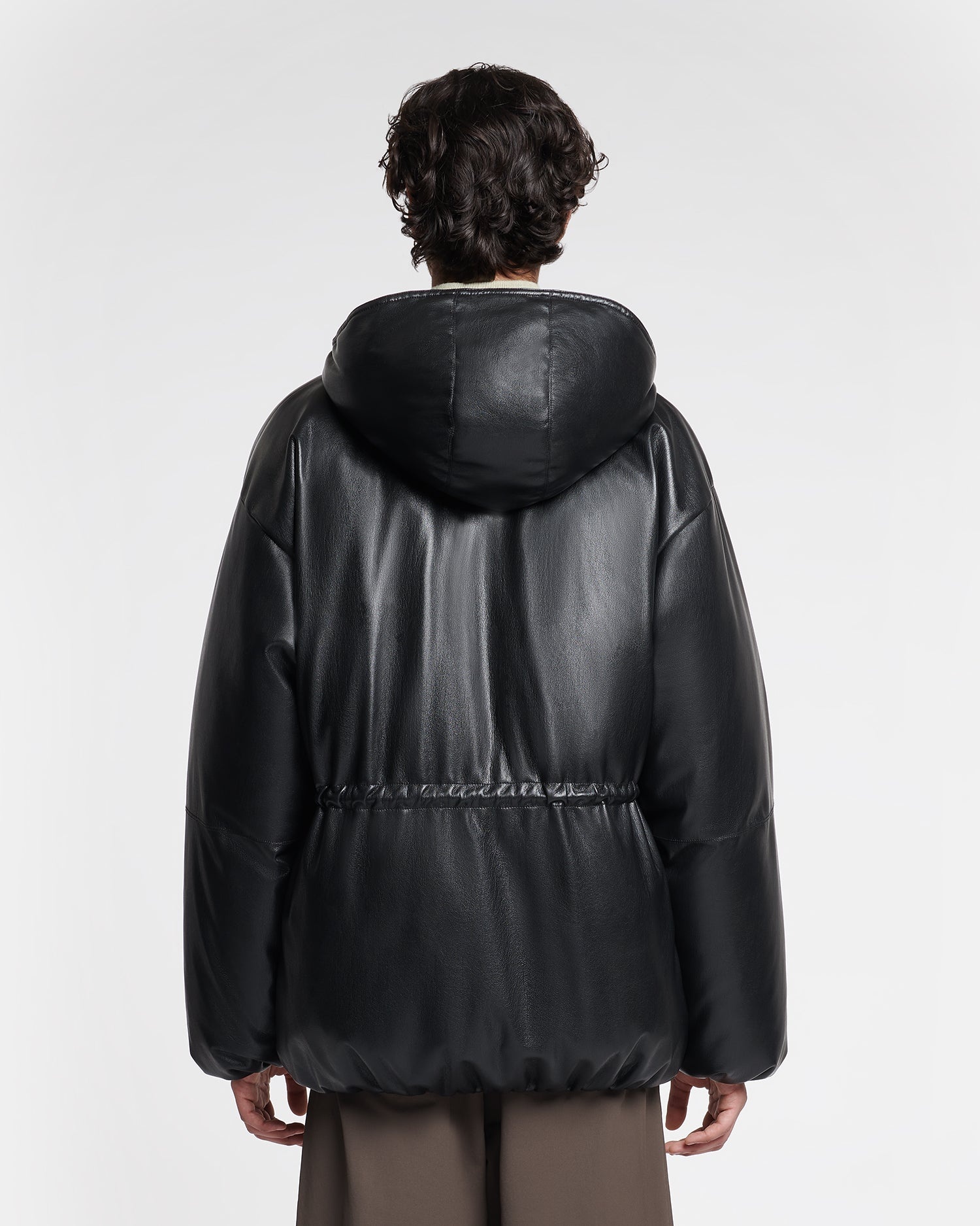 Okobor™ Alt-Leather Belted Puffer - 9