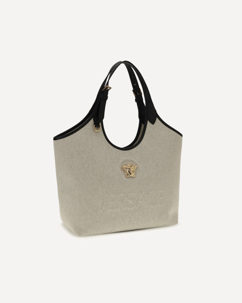 VERSACE Tote Fabric Calf Leather outlook