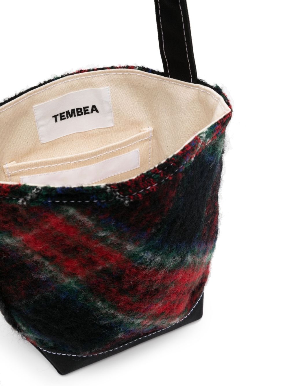 x Tembea checked cotton tote bag - 5