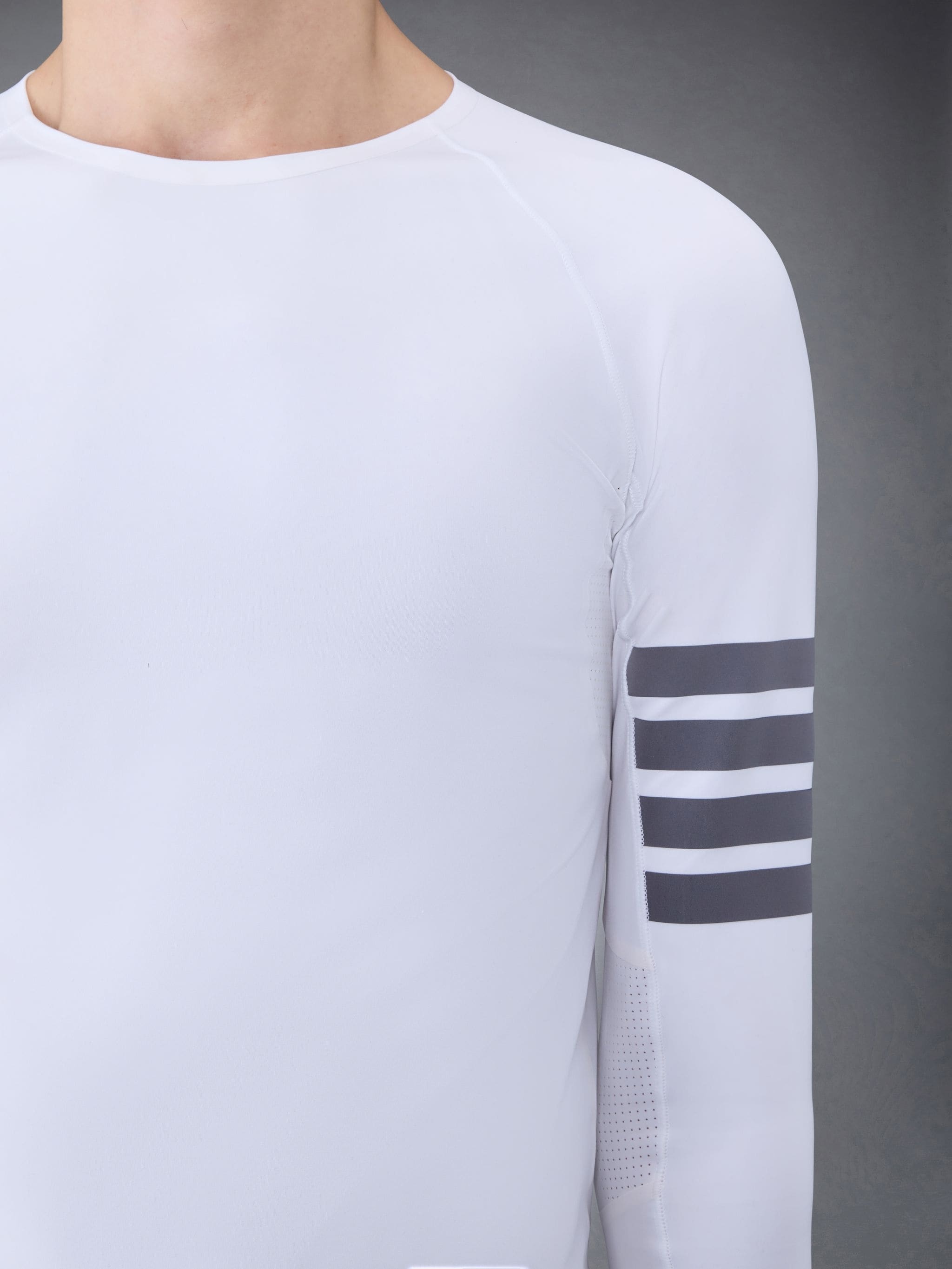 Lightweight Interlock 4-Bar Long Sleeve Compression Tee - 5