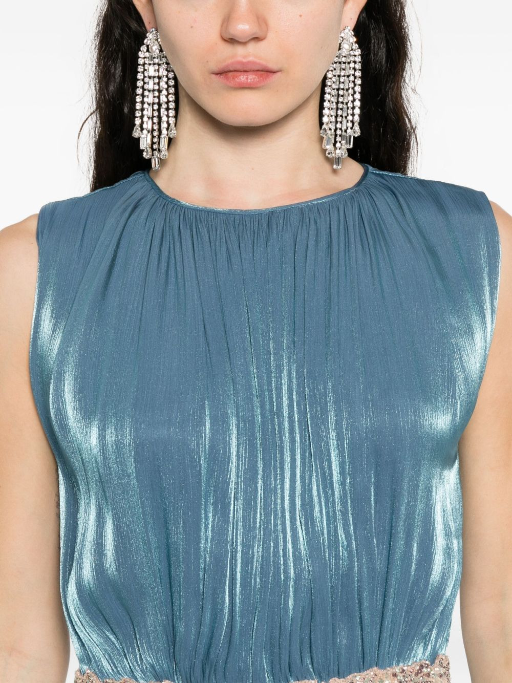 Jazmin embellished-pleated maxi dress - 6