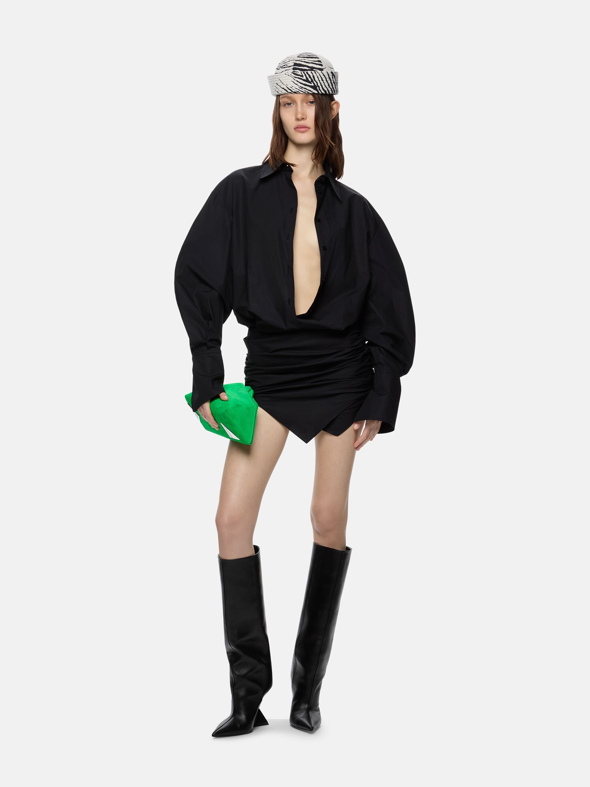 ''HATTY'' BLACK MINI DRESS - 2