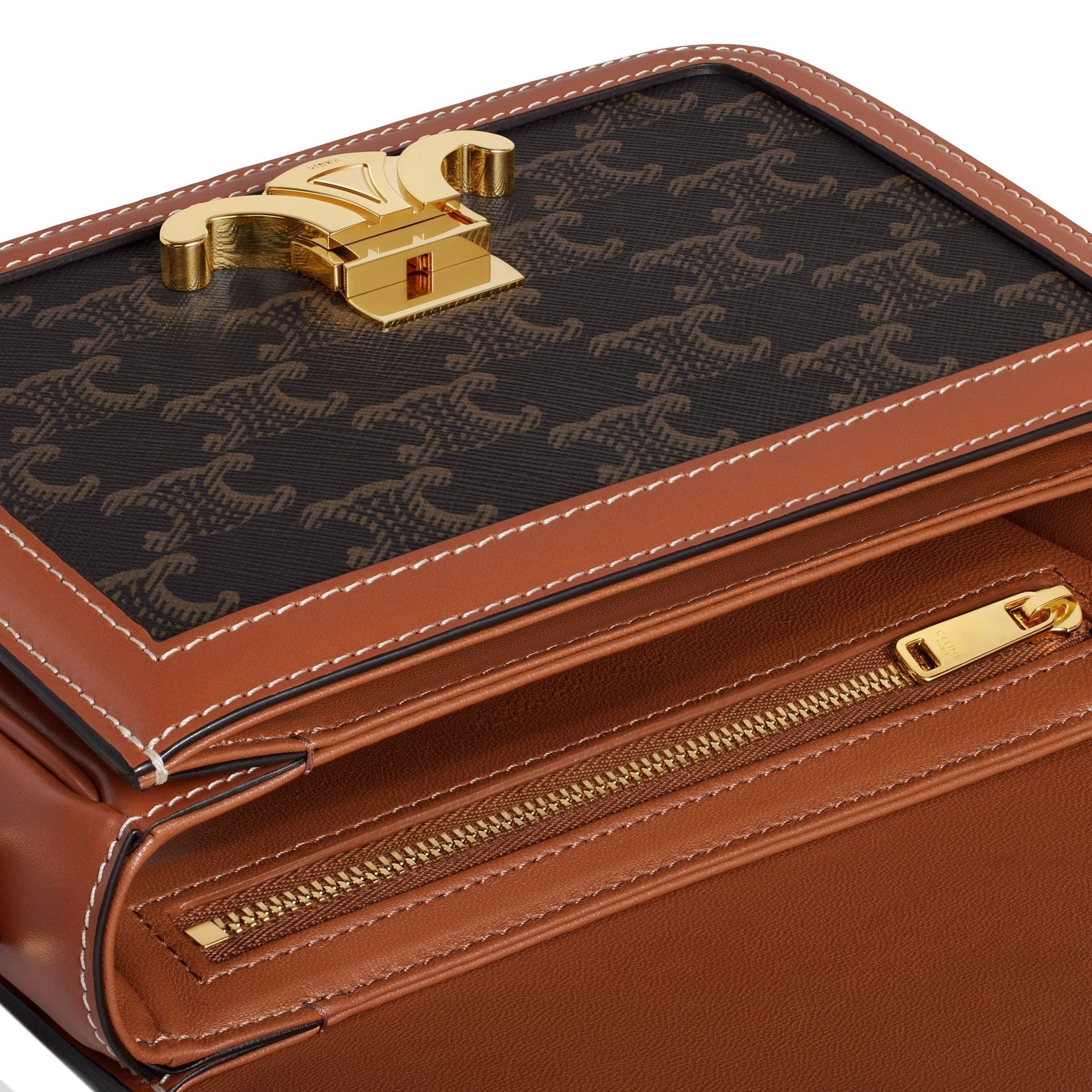 Teen Triomphe Bag in Triomphe Canvas and Calfskin - 3