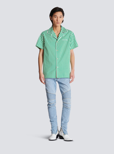 Balmain Short-sleeved striped cotton pyjama shirt outlook