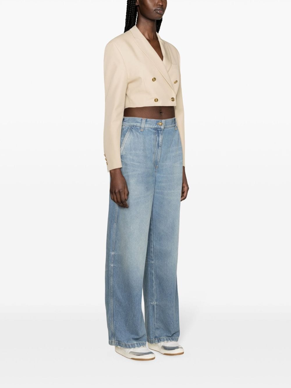 high-rise wide-leg jeans - 3