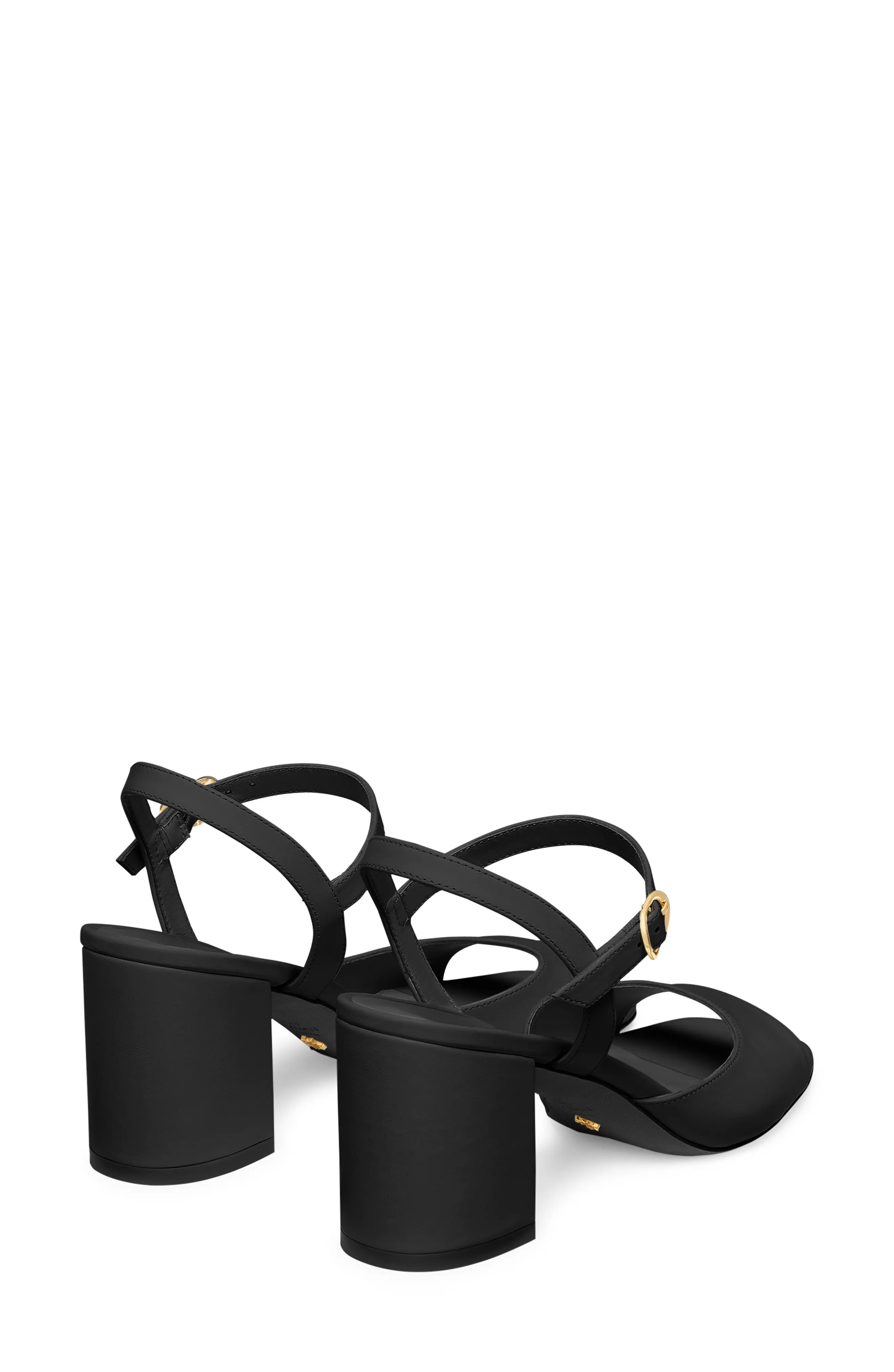 Tia 75 Block Sandal in Black /Black - 2