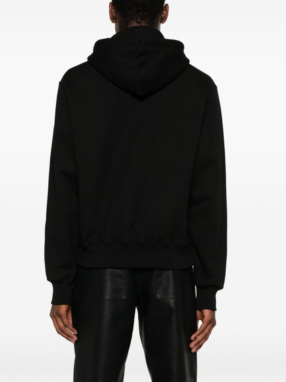 embroidered-stripe cotton hoodie - 4