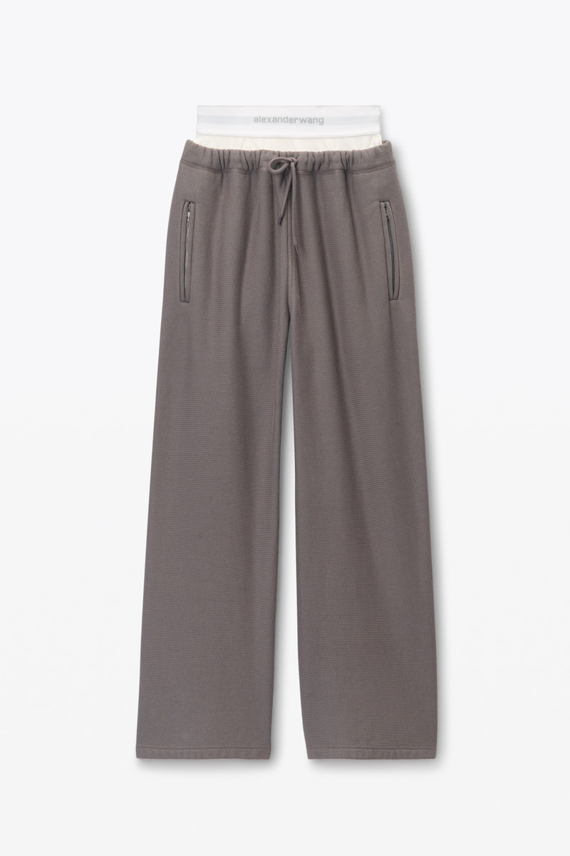 wide leg sweatpants with pre-styled logo brief waistband 1