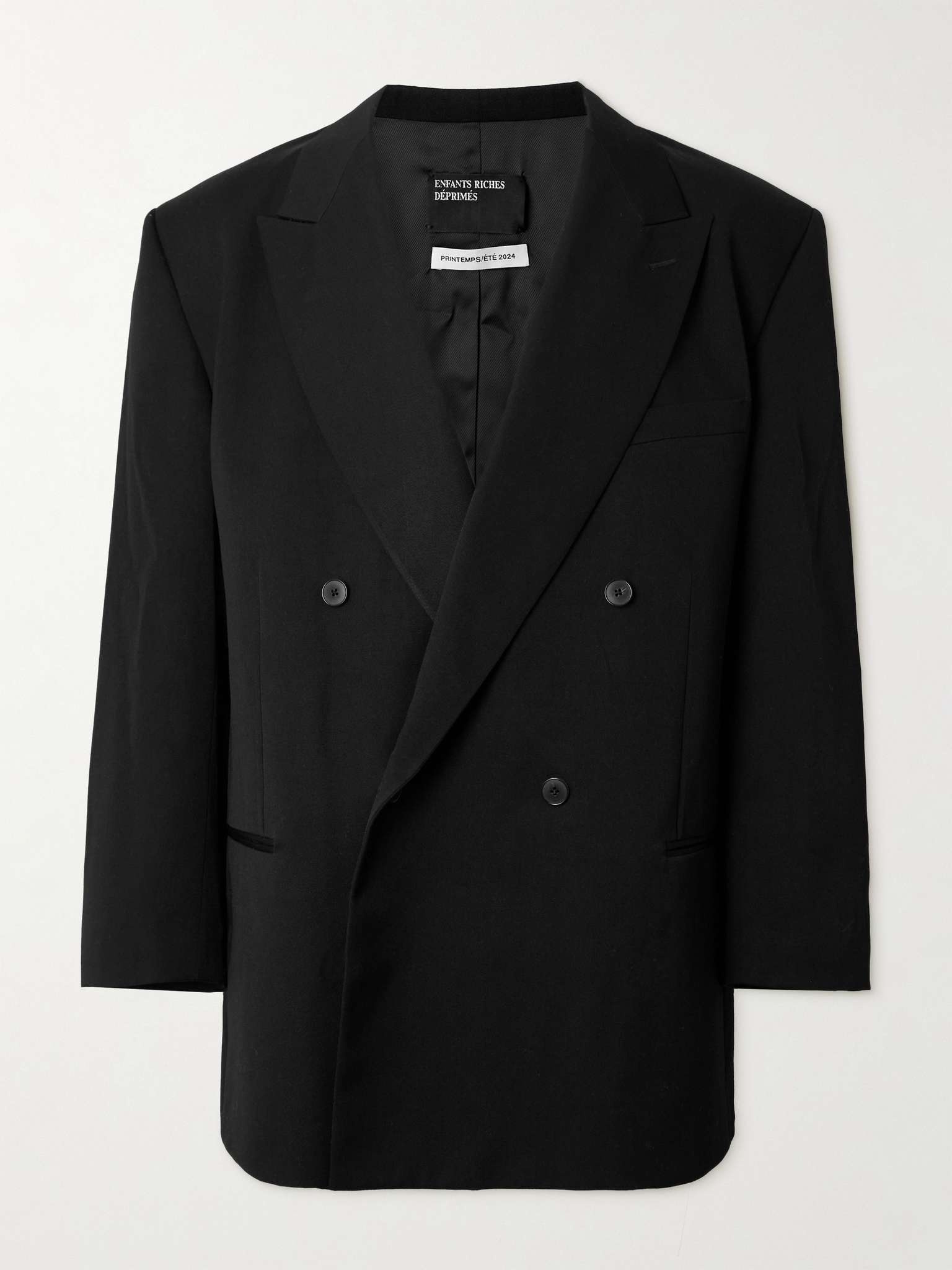 Boiler Room Oversized Double-Breasted Wool-Gabardine Blazer - 1