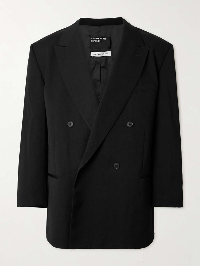 Boiler Room Oversized Double-Breasted Wool-Gabardine Blazer 1