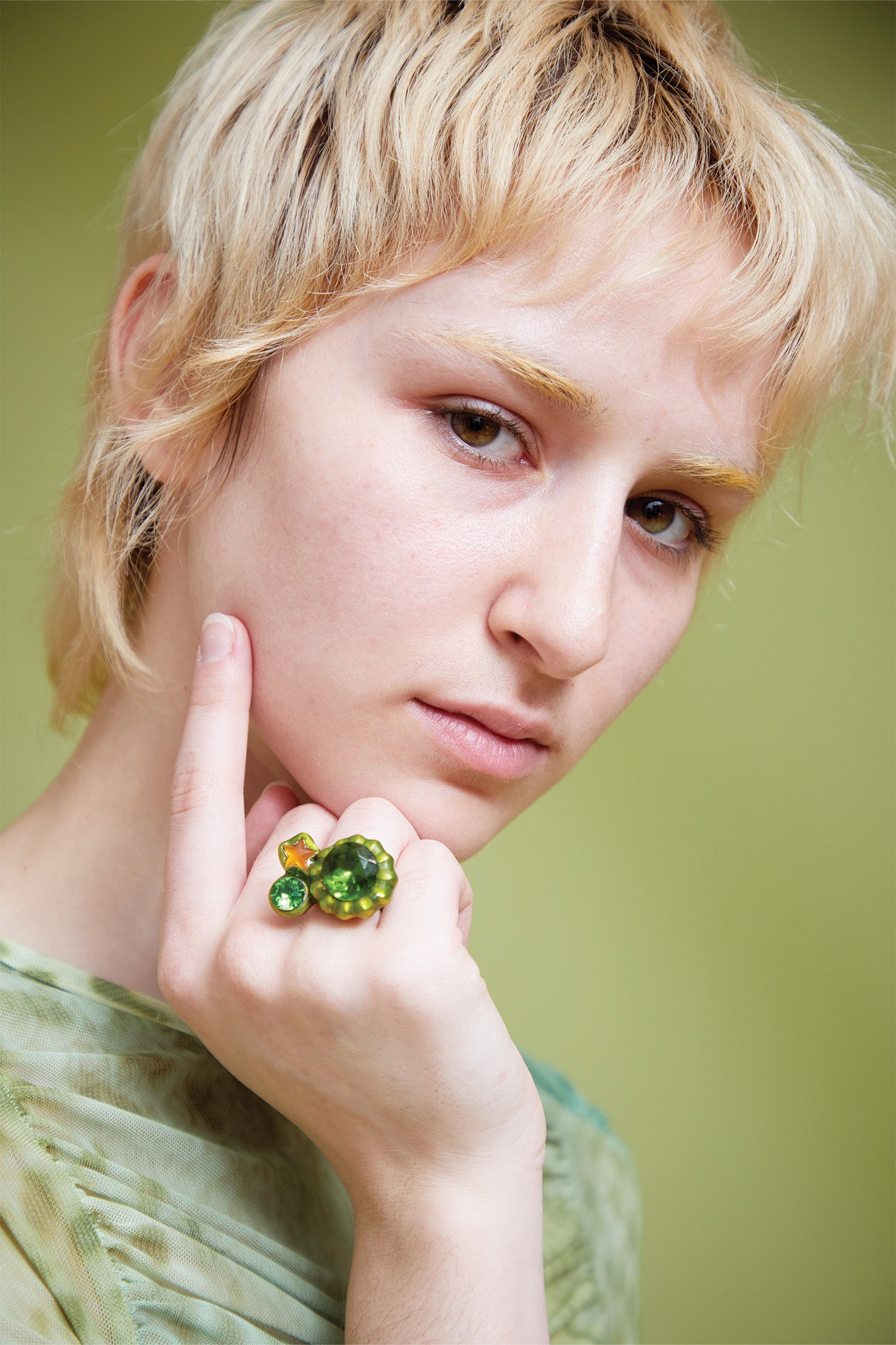 LIME CANDY GEM RING - 2