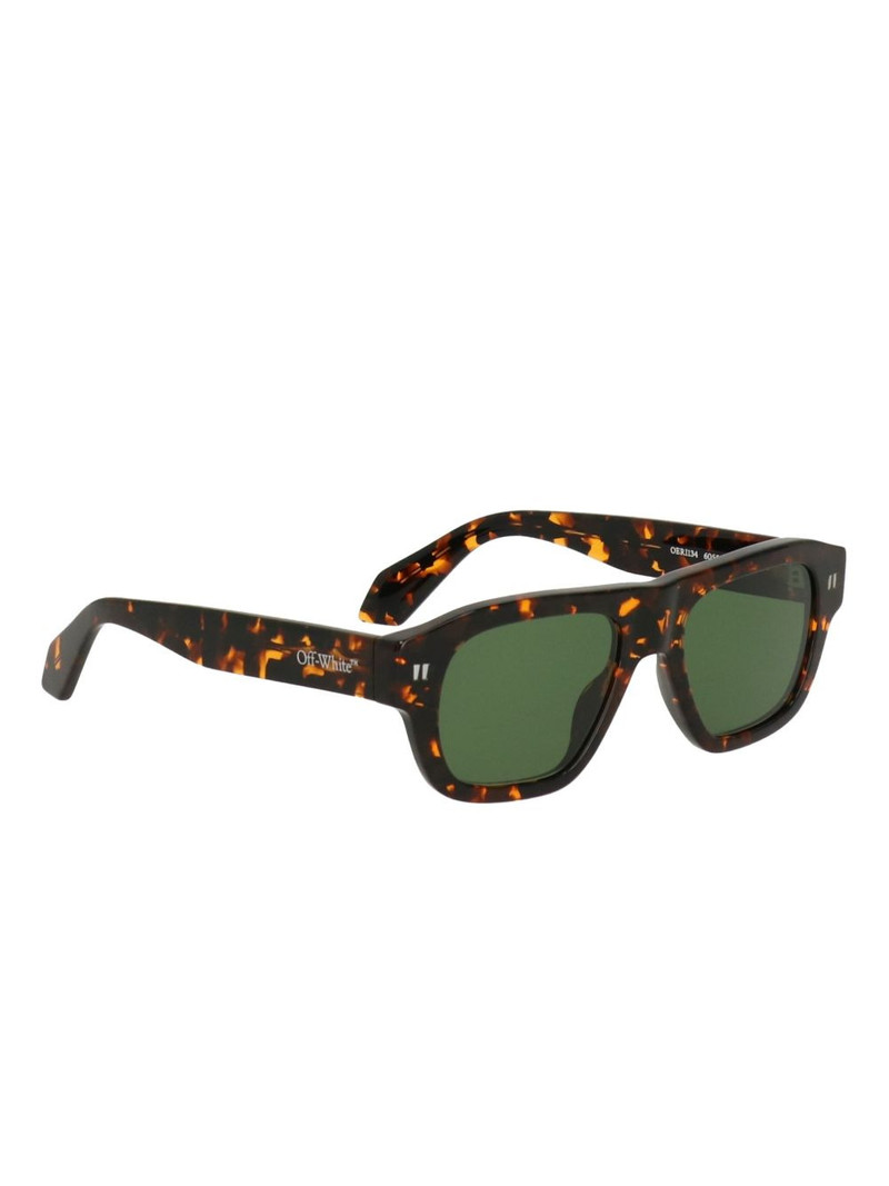 Off-White tortoiseshell round-frame sunglasses outlook