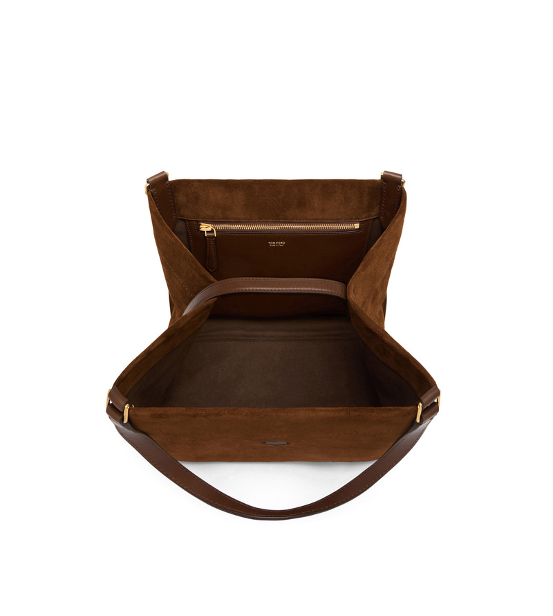 SUEDE AND LEATHER TARA MEDIUM TOTE 6
