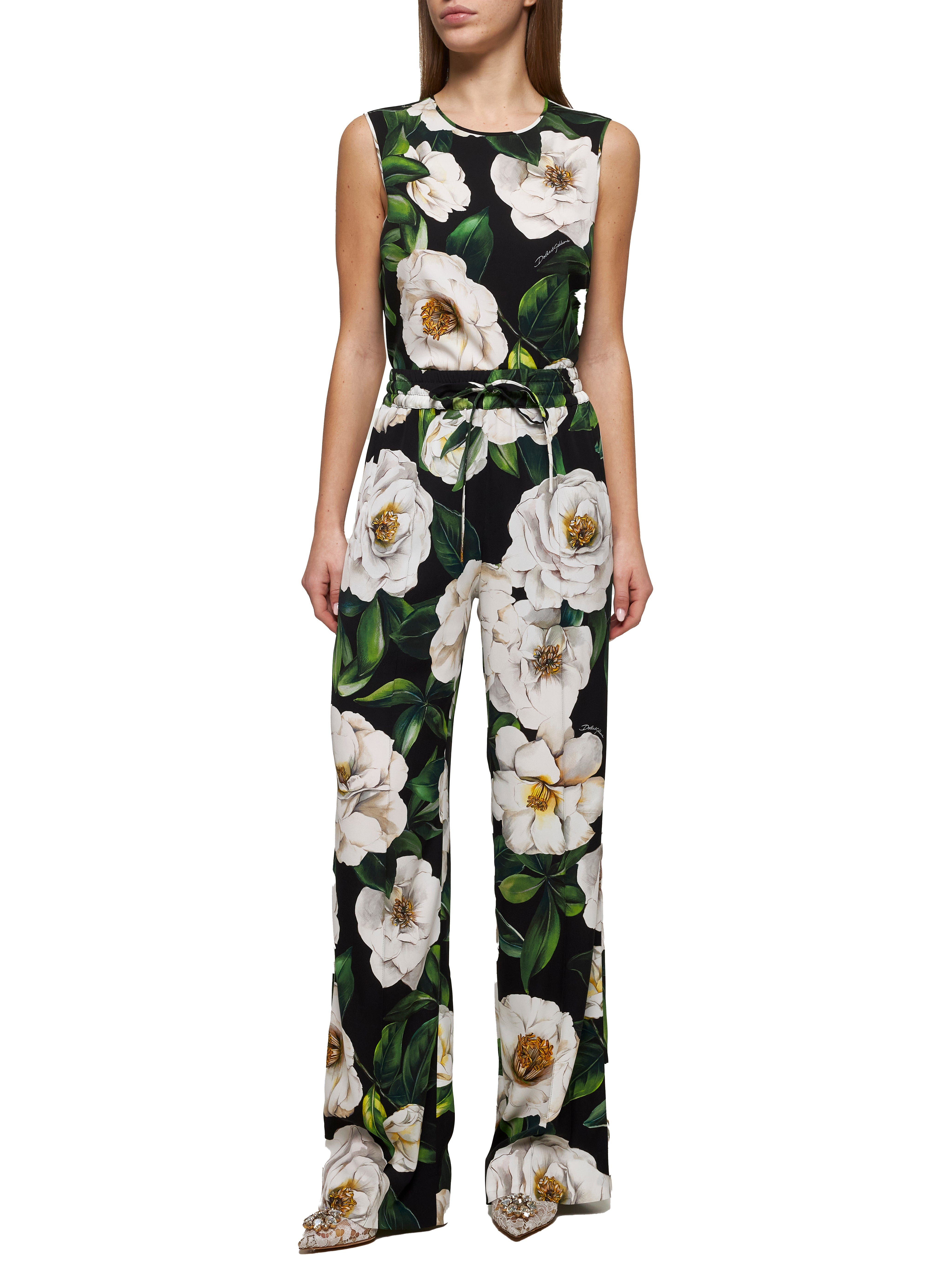 Gardenia print pajama trousers - 2