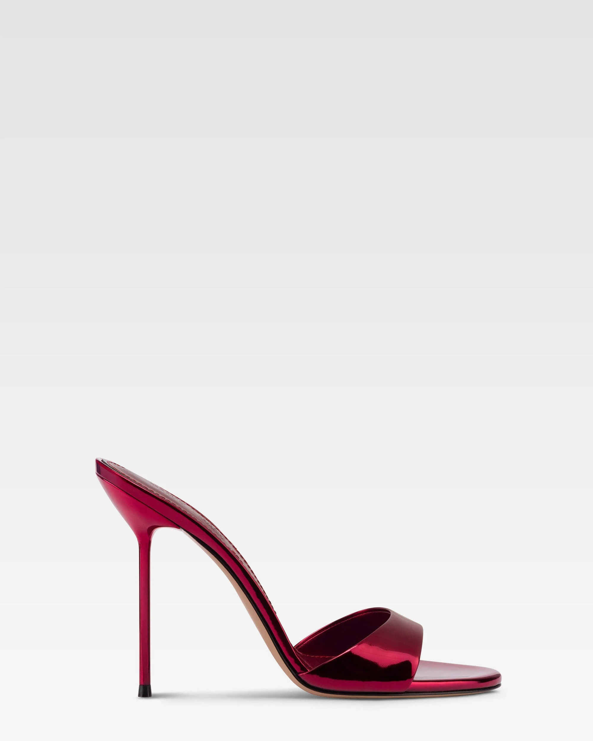 Mirrored leather mule - 1