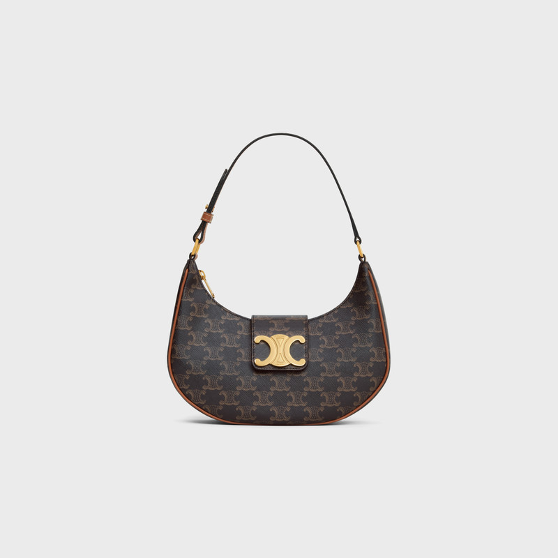 Ava Triomphe Soft Bag in Triomphe Canvas and calfskin - 1