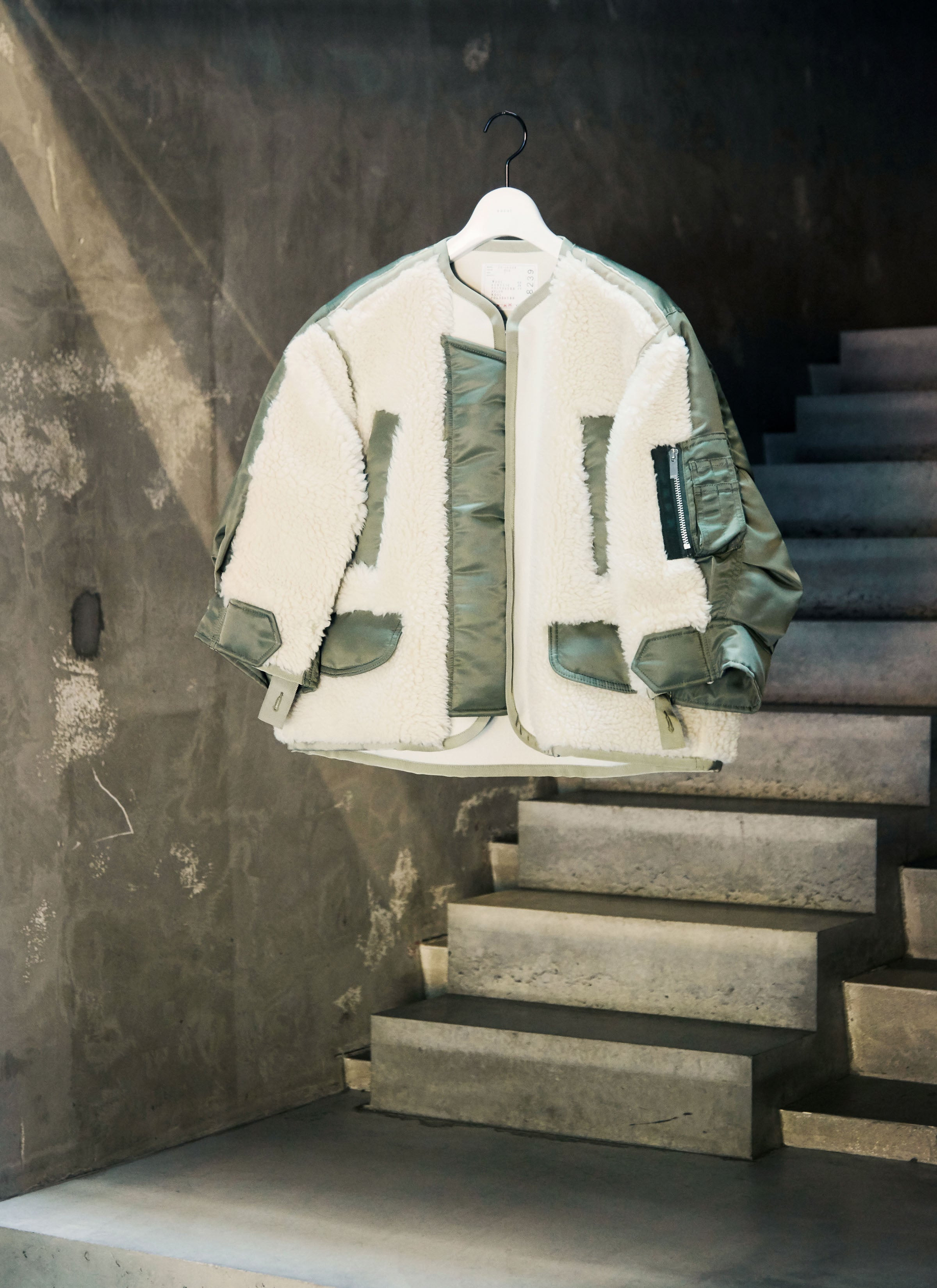 Faux Shearling x Nylon Twill Blouson - 2