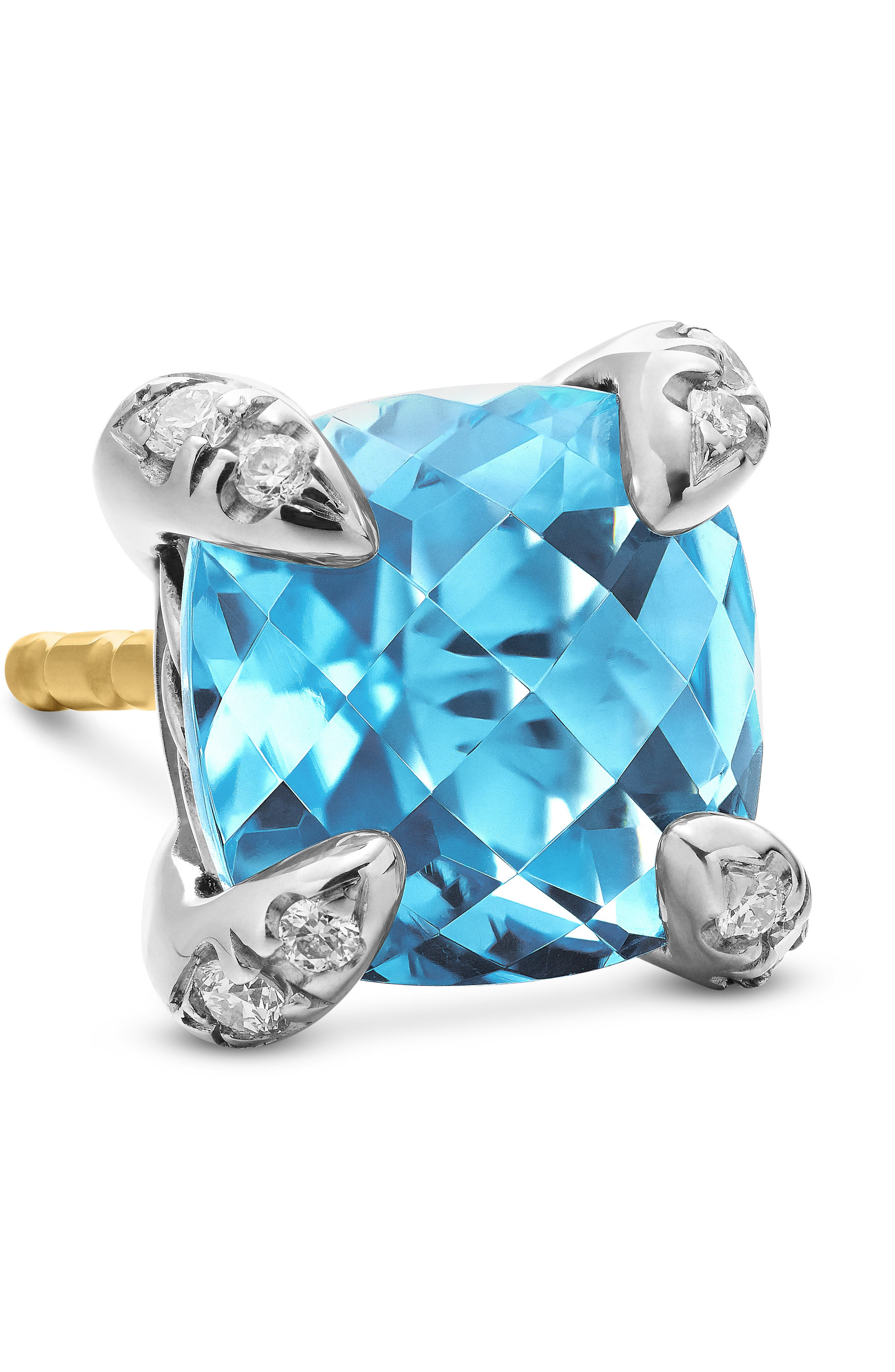 David Yurman Chatelaine® Stud Earrings in Blue Topaz at Nordstrom - 4