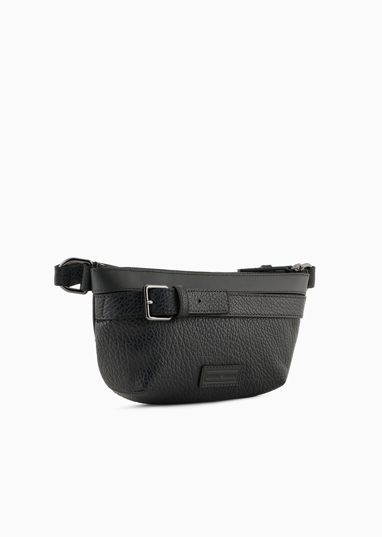 Pebbled-leather belt bag with smooth leather details - 2