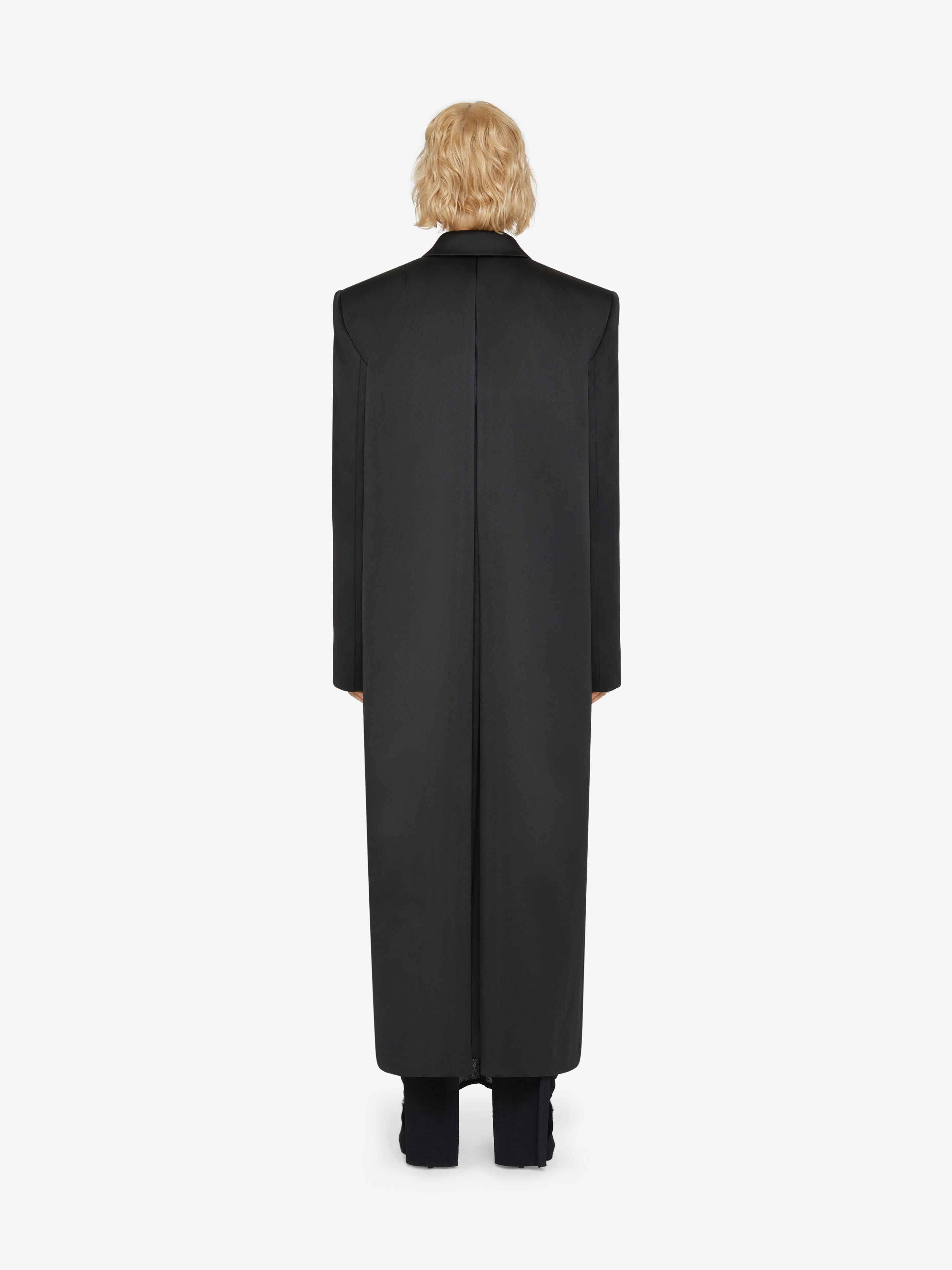 COAT IN SATIN WITH BELT - 4