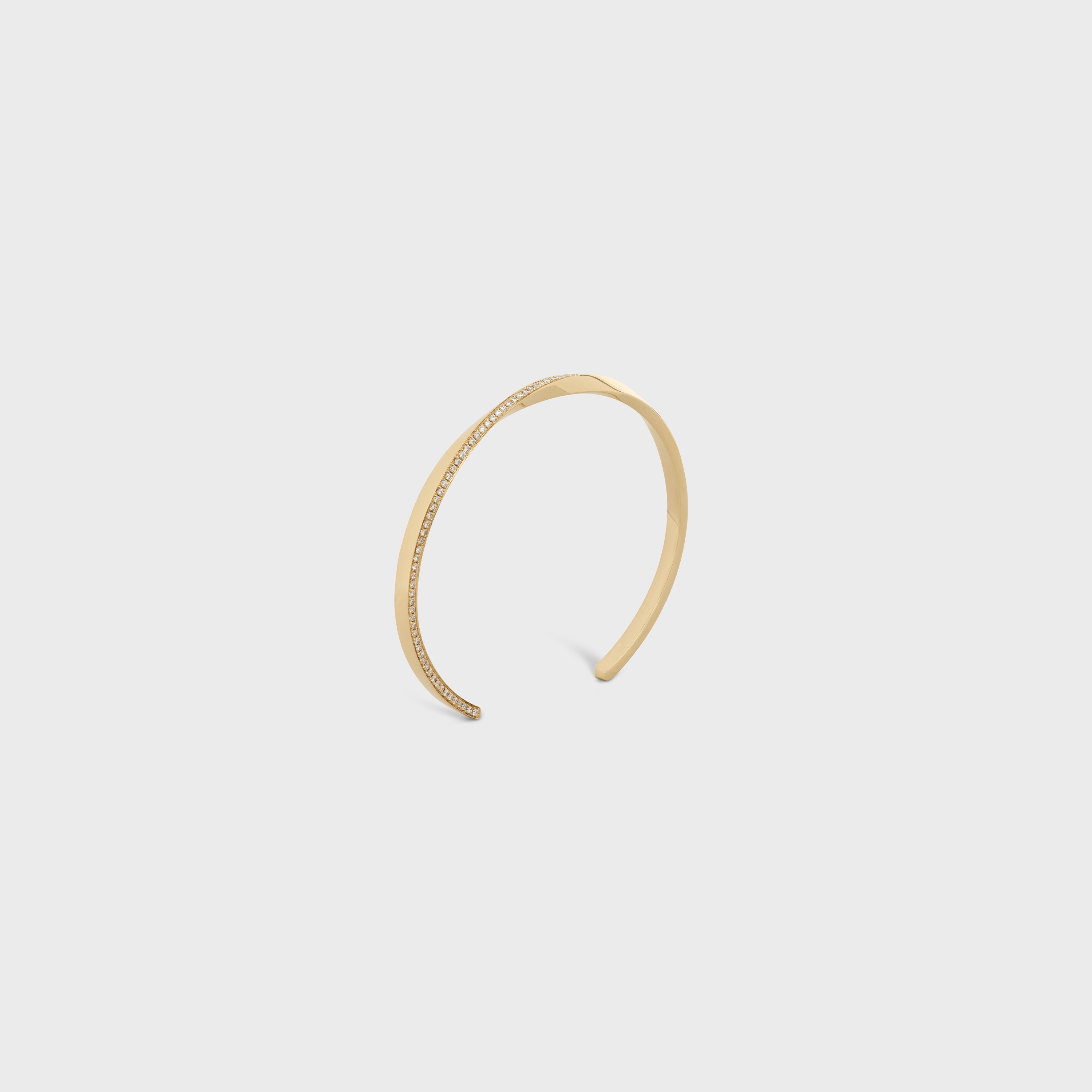Torsion Bracelet in  Yellow Gold and Diamonds - 2