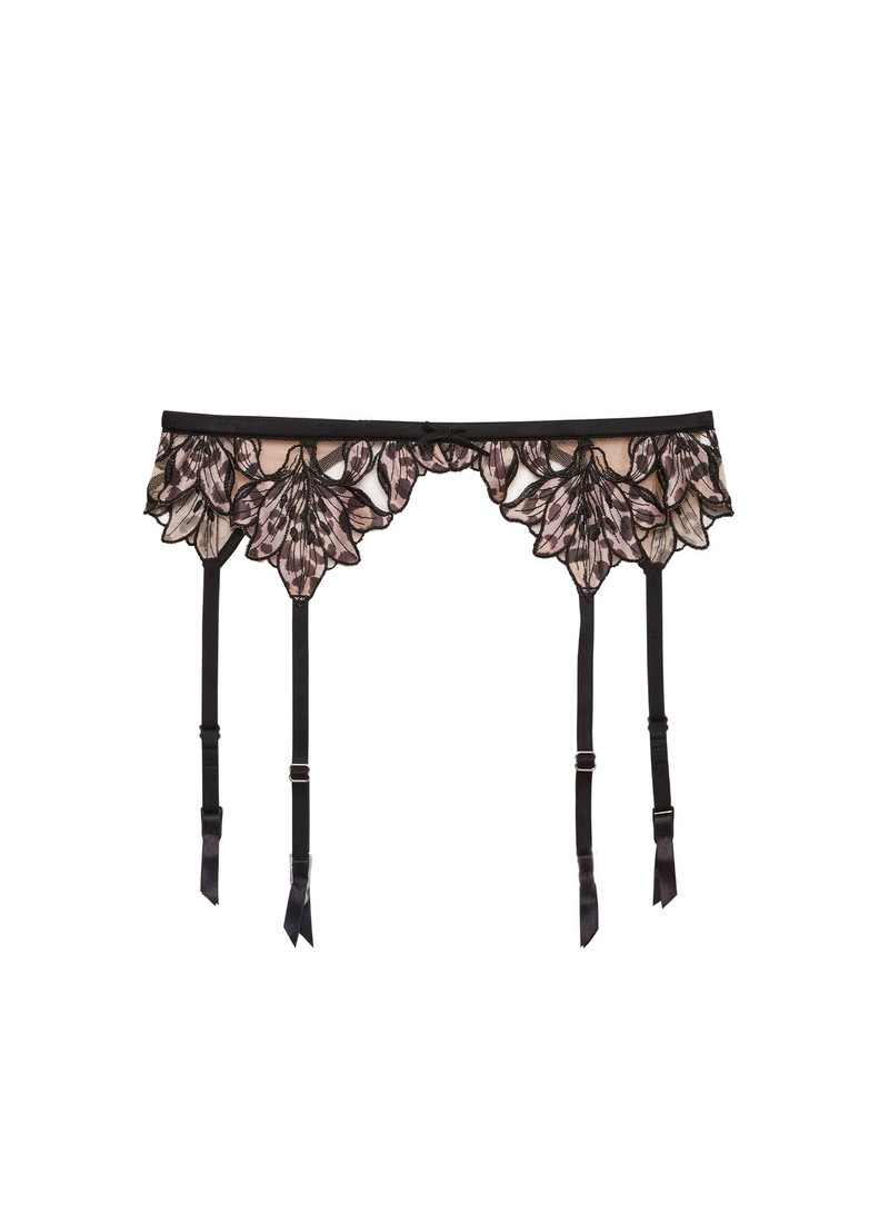 Lily Embroidery Garter Belt 3