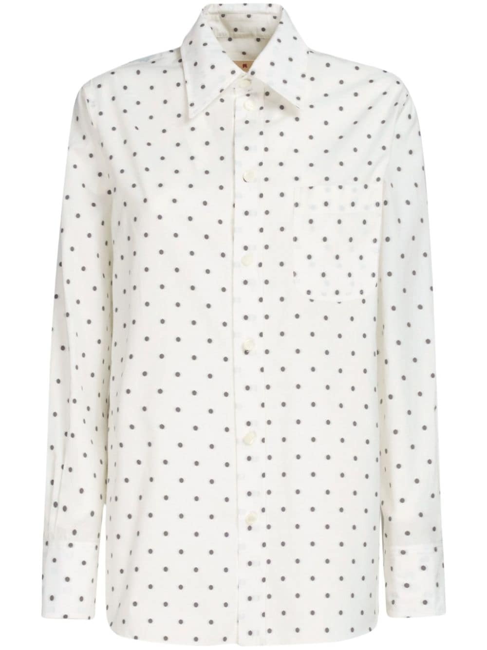 polka-dot cotton shirt - 1