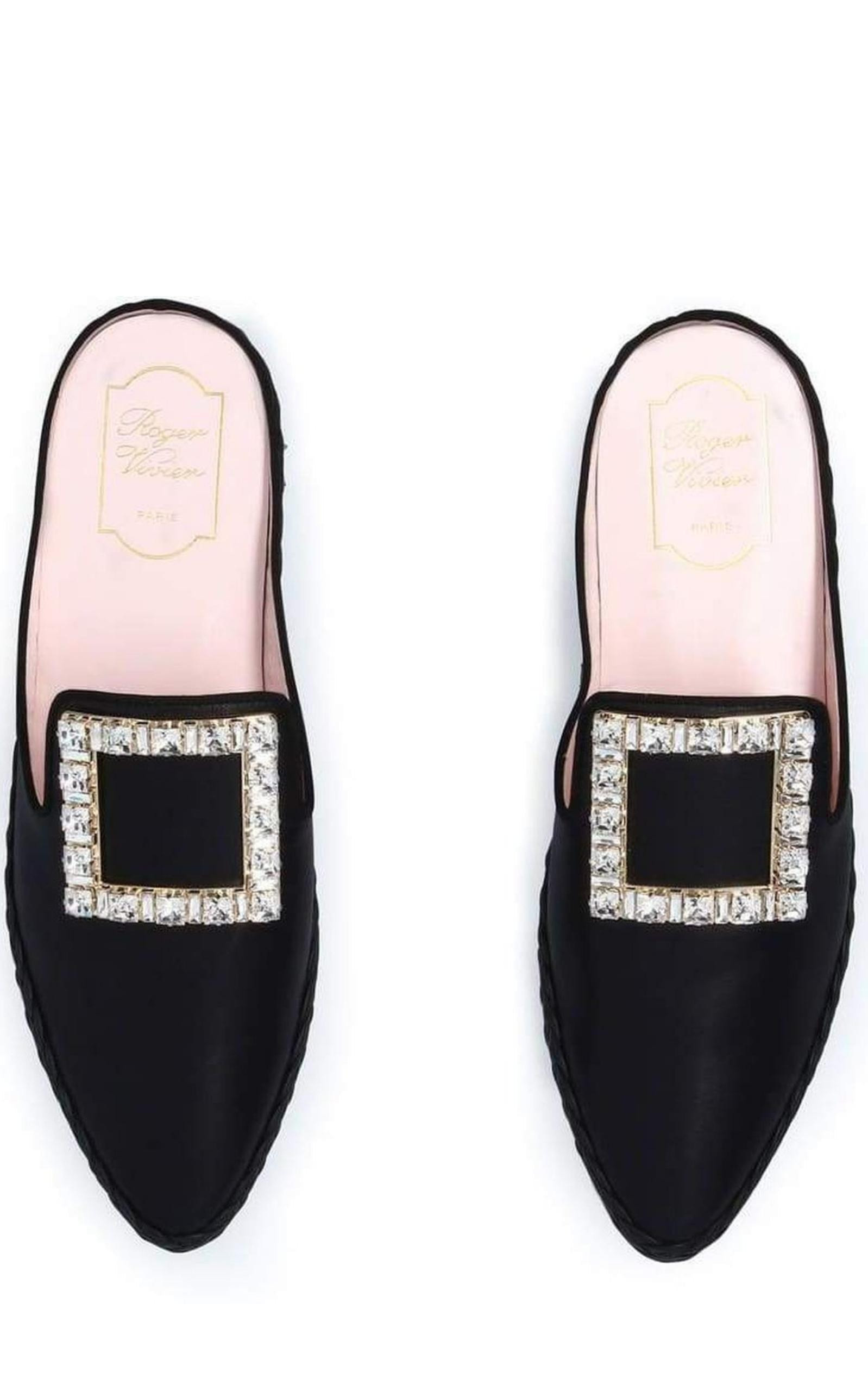 RV Lounge Strass Buckle Mules - 4