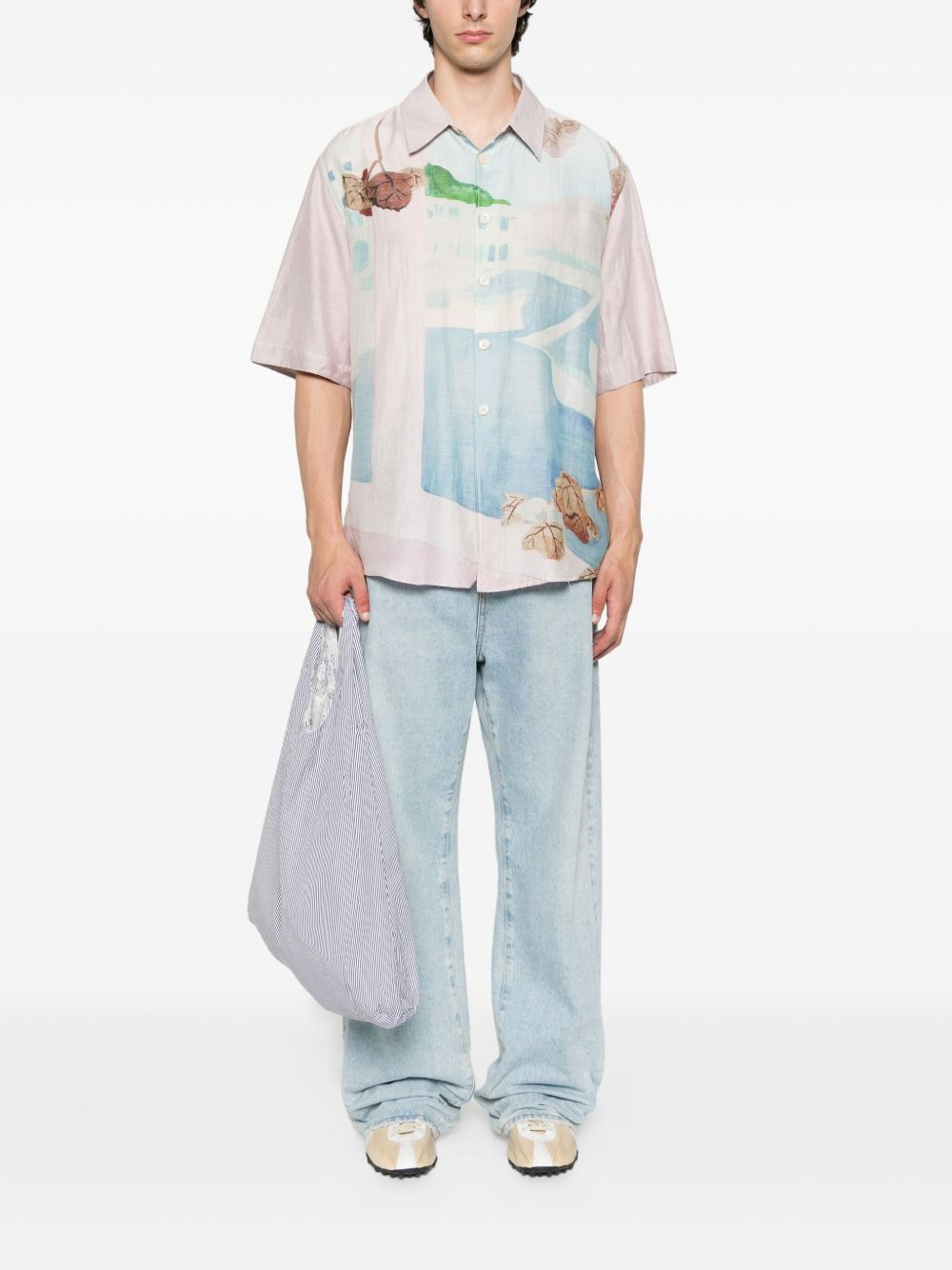 marina vista print short-sleeved shirt - 2