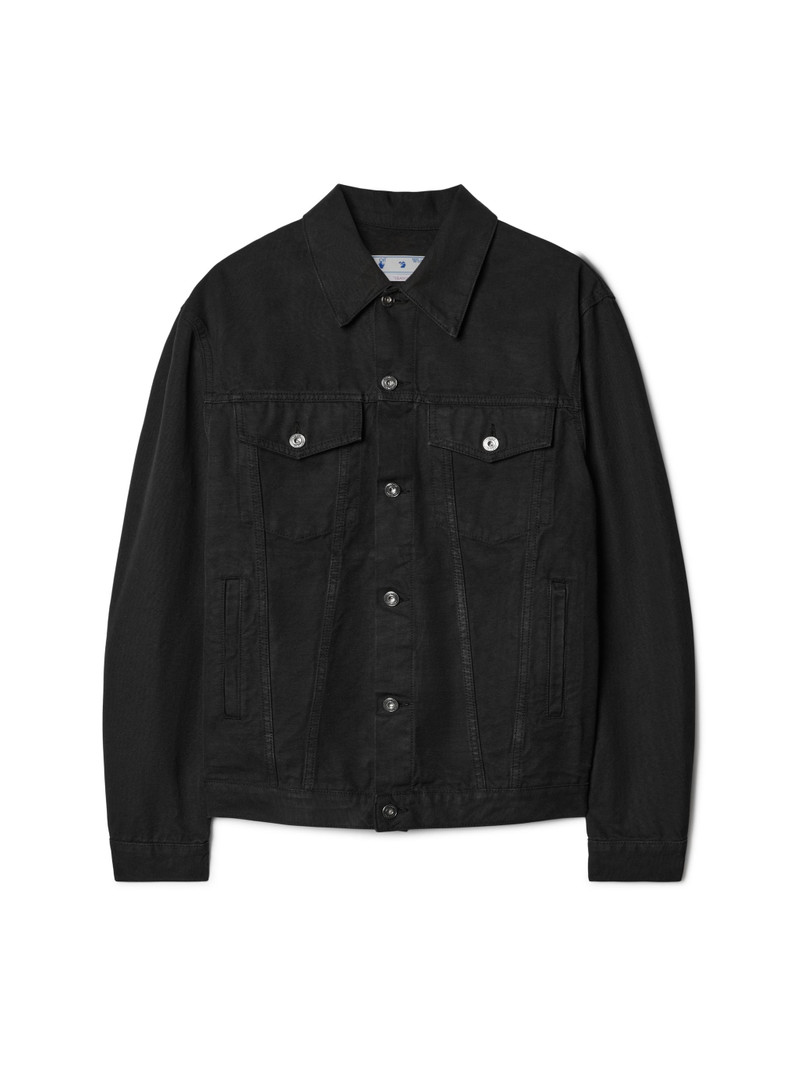 Black/white Canvas Varsity Skate Jacket - 1