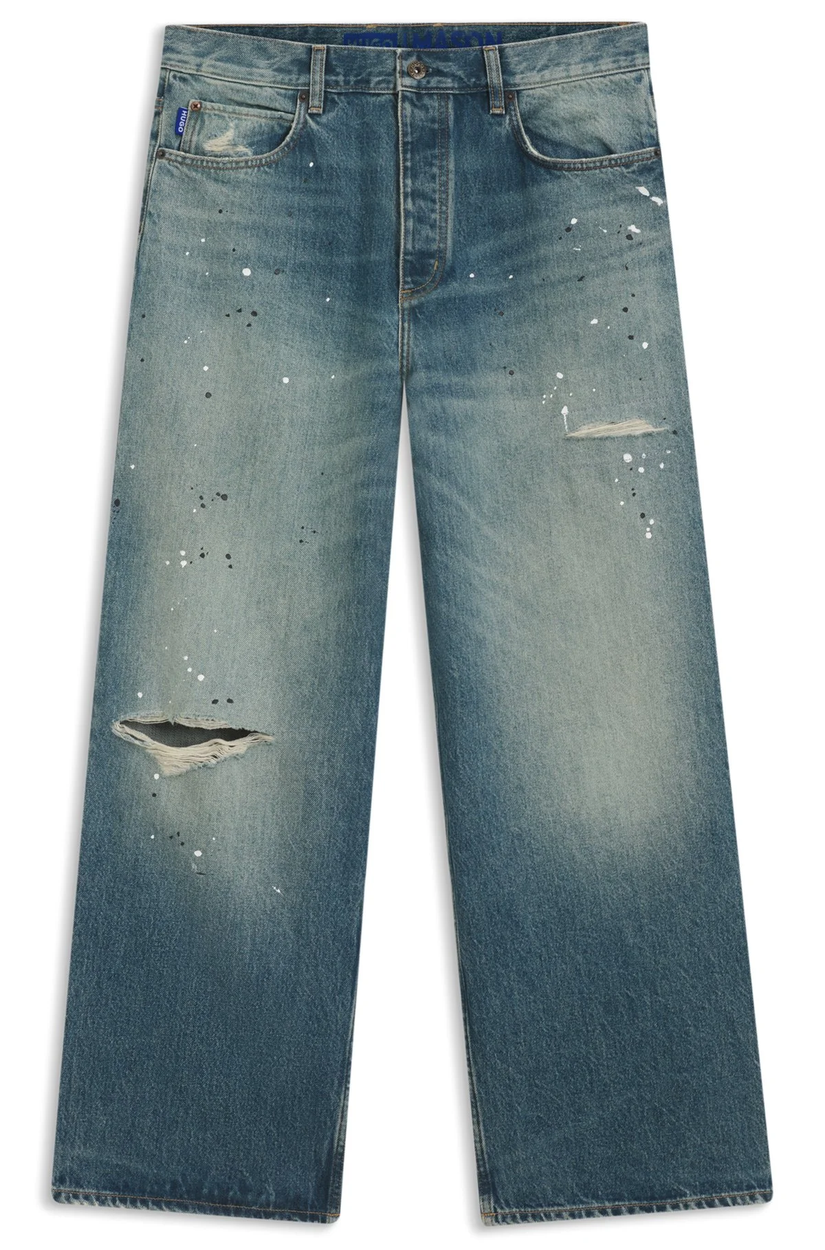 LOOSE-FIT JEANS IN HEAVYWEIGHT COTTON DENIM - 1