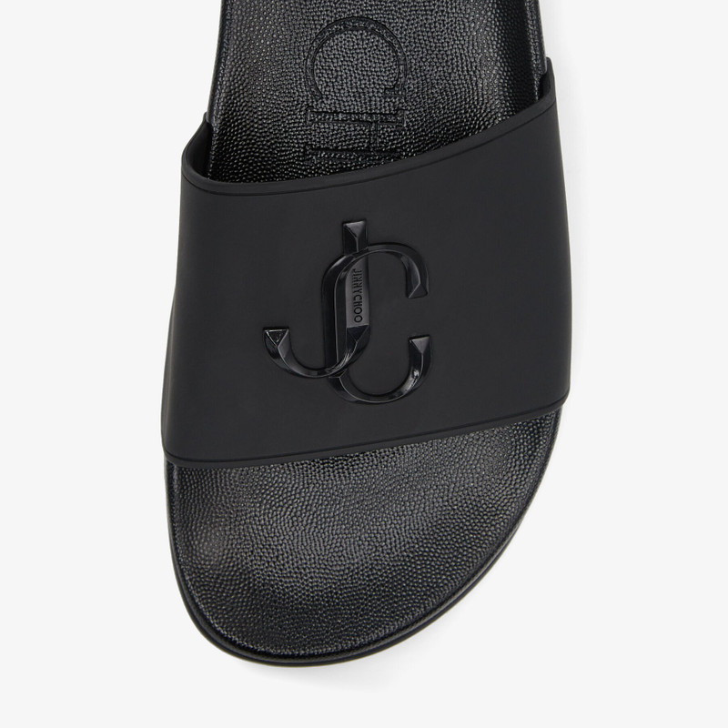 Port/M
Black Rubber Slides with JC Monogram 3