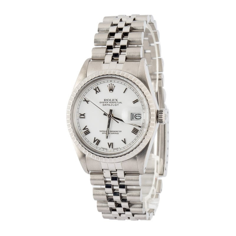 Pre-Owned Rolex Datejust Ref 16030 White Dial - 2