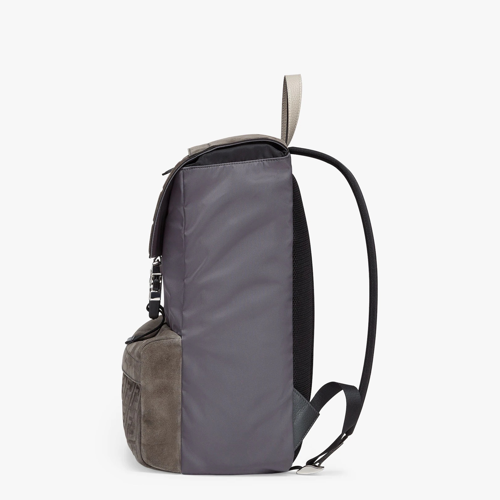 Dark gray suede backpack - 2