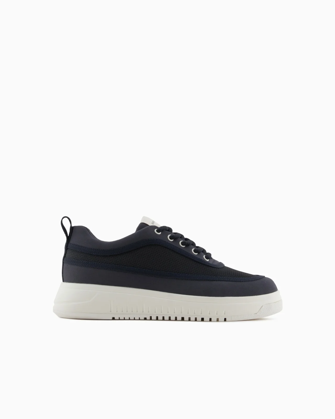 MESH AND GABARDINE SNEAKERS WITH A KNURLED SOLE - 1