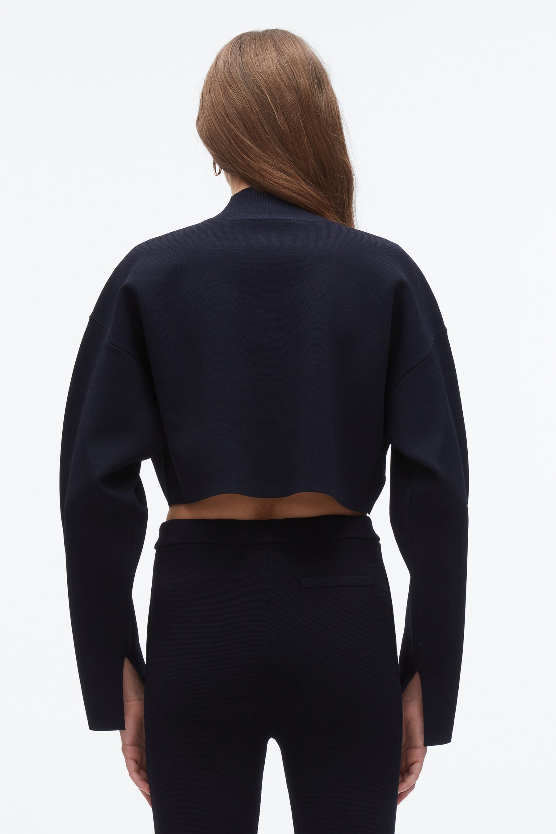 Compact Rib Cropped Turtle Neck - 5