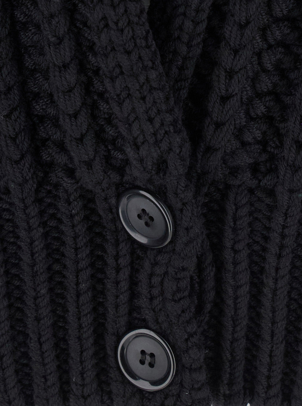 Dolce & Gabbana Women Black Cardigan With Wide Neckline On The Front In Virgin Wool Woman - 3