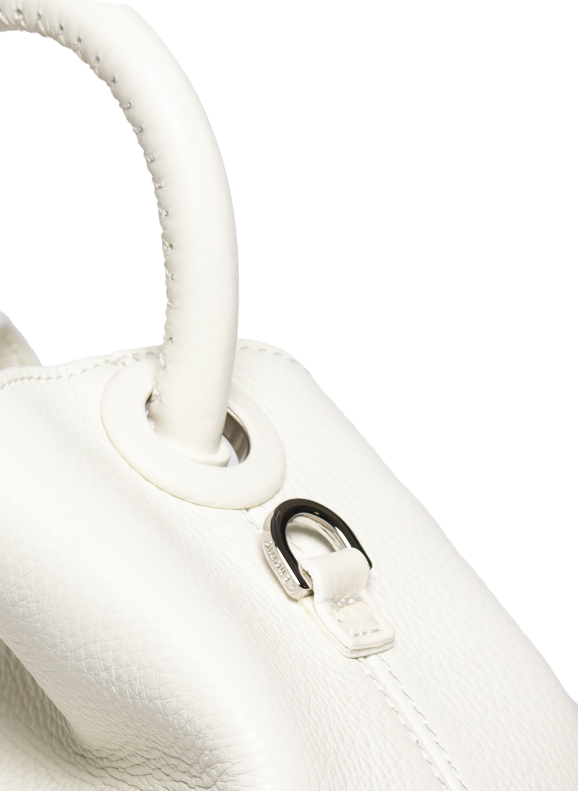 Baozi Pebbled Leather White/Silver Hardware - 5