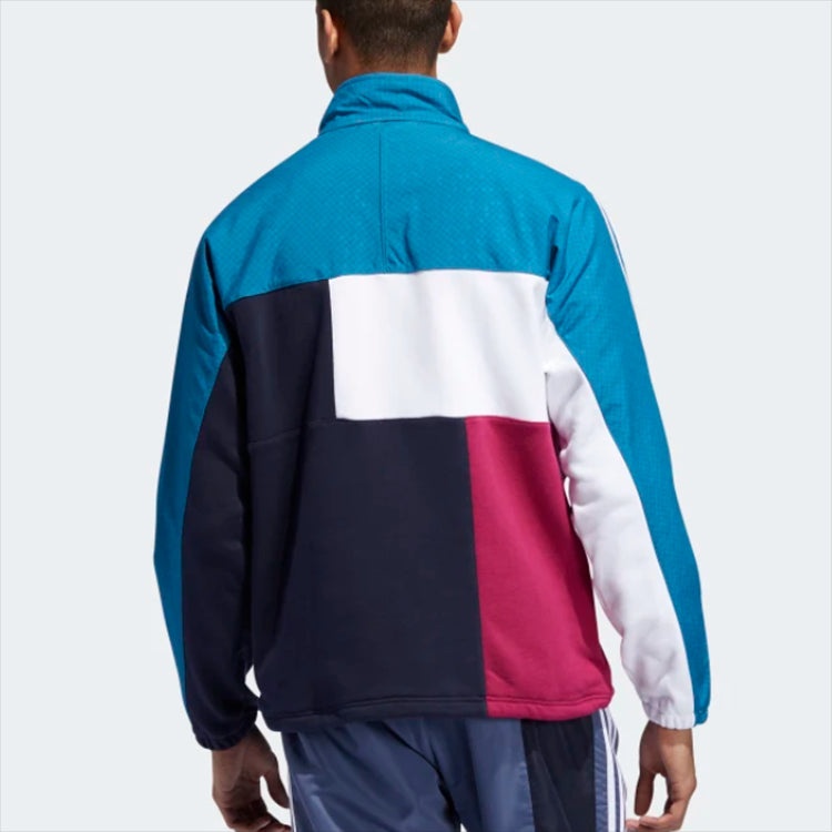 adidas originals Asymm Full-Zip Track Jacket 'Active Teal/Berry' ED5522 - 4