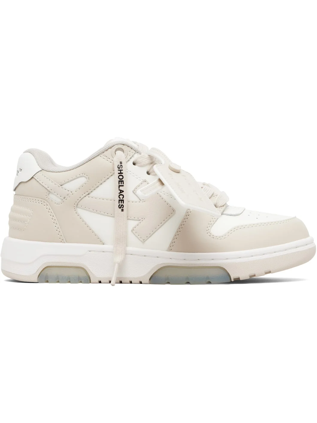 White & Beige Out Of Office Sneakers - 1